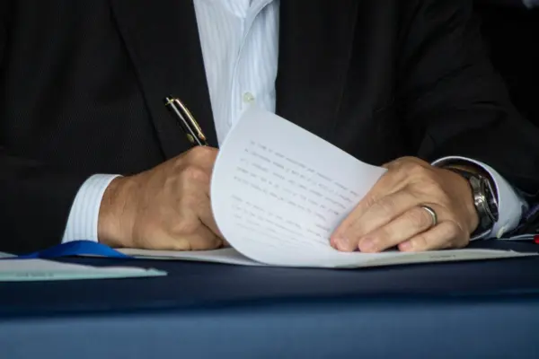 Gov. JB Pritzker signs a bill into law on Aug. 14, 2025, in Springfield. (Capitol News Illinois photo by Jerry Nowicki)