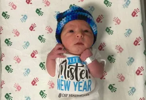 A huge congratulations to our New Year’s baby born at OSF St. Mary Medical Center! Welcome to the world, Riley Lantau💙 🗓 Born: January 1, 2026