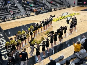 GHS girls basketball takes the court at John Thiel Gym.
