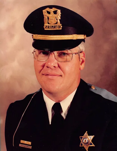Michael DeForest in Galesburg Police Department uniform as sergeant, longtime captain who retired in 2001.