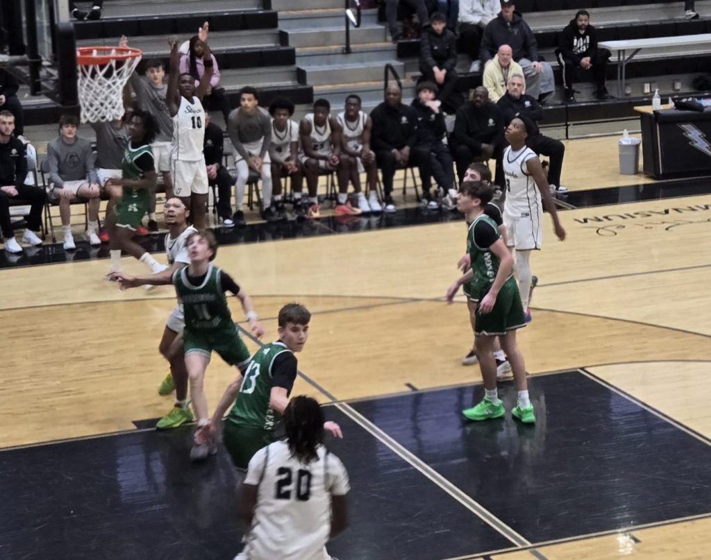 GHS boys basketball team versus Alleman at John Thiel Gym.
