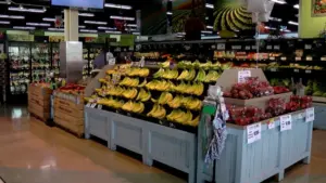 Fruits and vegetables are pictured at a County Market grocery store in Springfield. The items are eligible for purchase under the federal SNAP program. (Capitol News Illinois photo by Andrew Campbell)