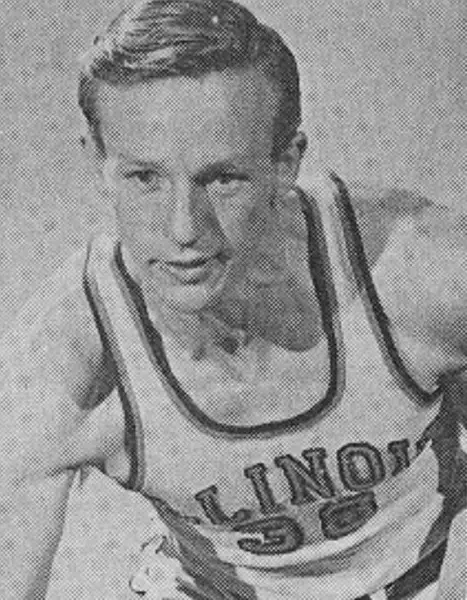 Ken Menke during his playing days with the University of Illinois Whiz Kids basketball team