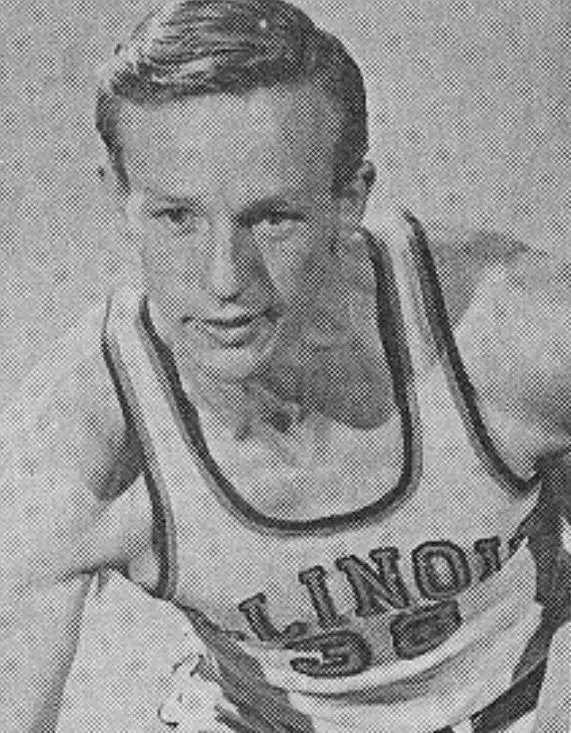 Ken Menke during his playing days with the University of Illinois Whiz Kids basketball team