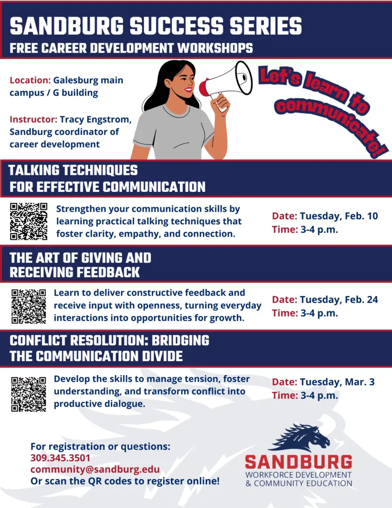 communication career development at sandburg
