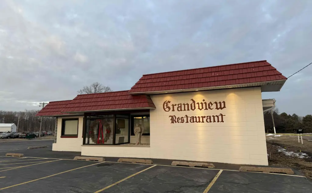 Exterior of the former Grandview Restaurant building on Grand Avenue in Galesburg