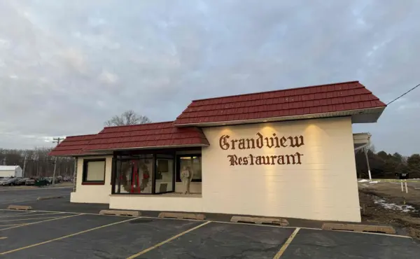Exterior of the former Grandview Restaurant building on Grand Avenue in Galesburg