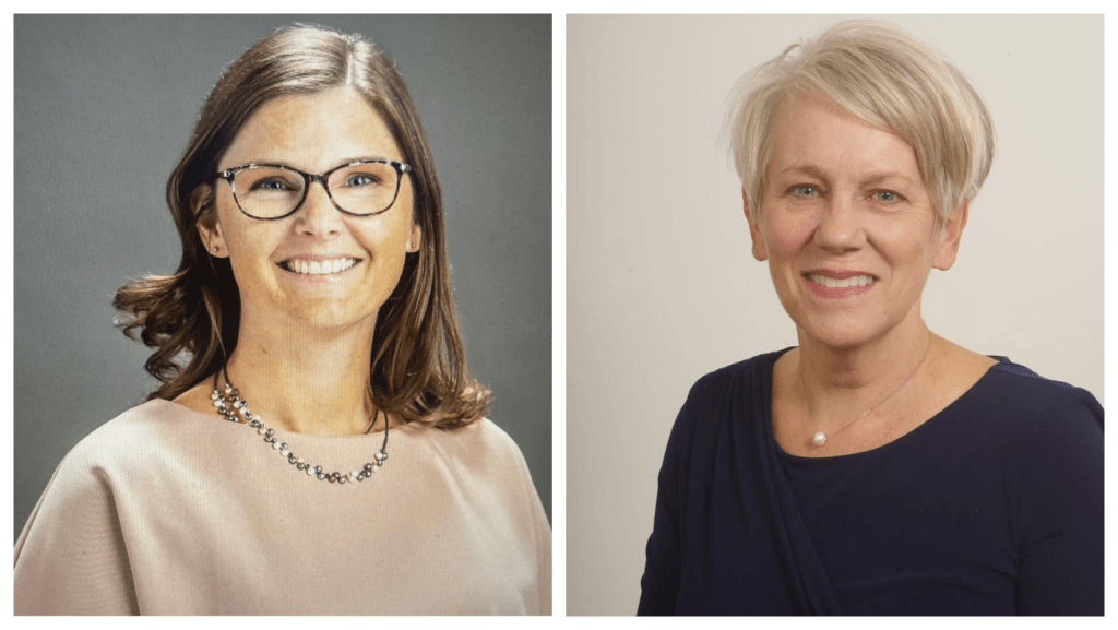 Headshots of Kate Johnson and Amy Mefford from OSF HealthCare