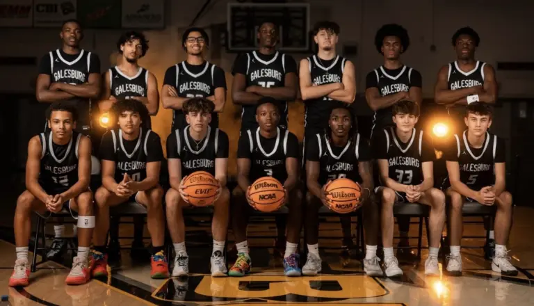 Galesburg Silver Streaks boys basketball team photo 2026