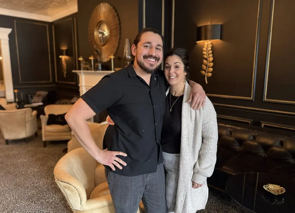 Evgenia owners Chris Deligiannis and Gina Suhomske inside their restaurant at 41 S. Seminary St. in downtown Galesburg