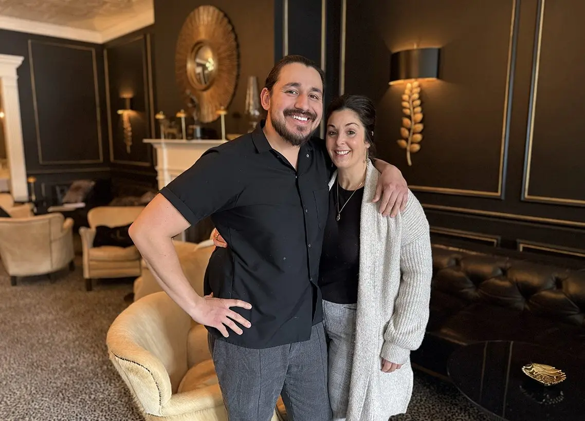 Evgenia owners Chris Deligiannis and Gina Suhomske inside their restaurant at 41 S. Seminary St. in downtown Galesburg