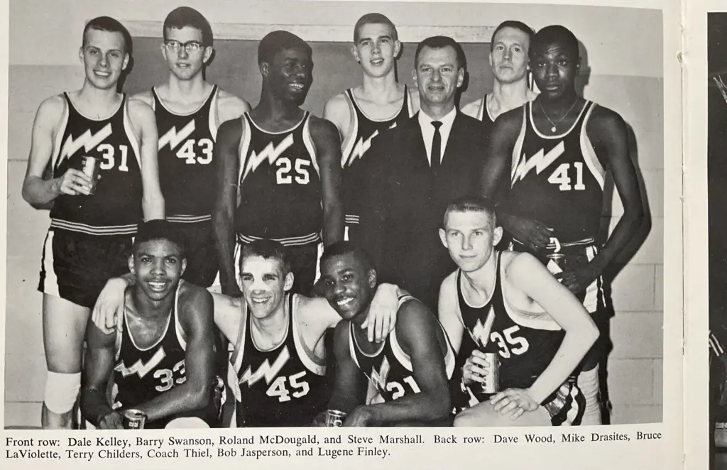 The 1966 Galesburg Silver Streaks basketball team, coached by John Thiel
