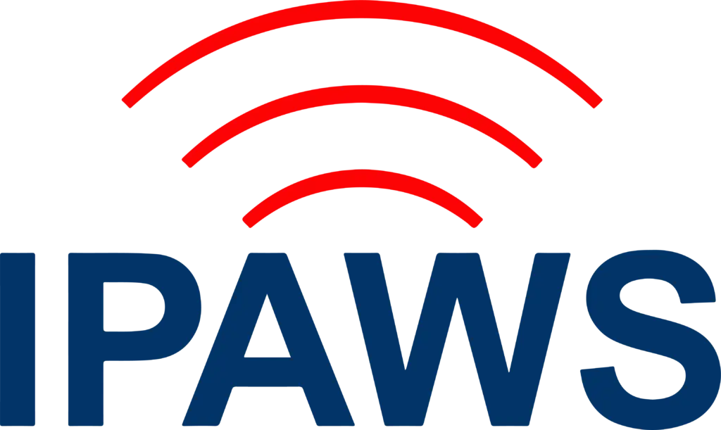 Integrated Public Alert & Warning System logo.