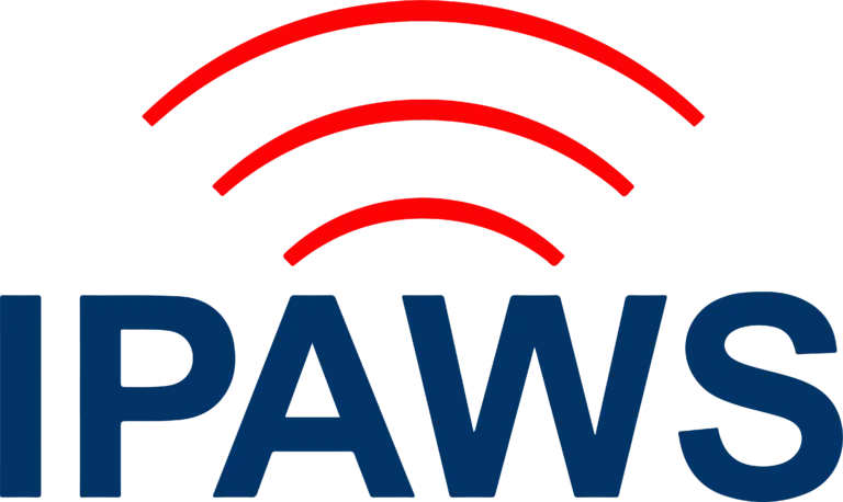 Integrated Public Alert & Warning System logo.