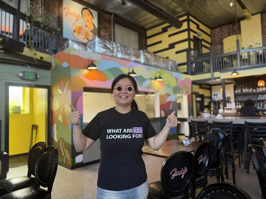 Judy Wang at Judy's Kitchen in downtown Galesburg, Illinois.