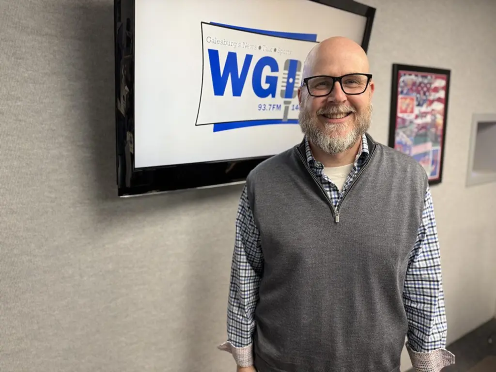 Galesburg District 205 Superintendent John Asplund at the WGIL studio, March 10, 2026.