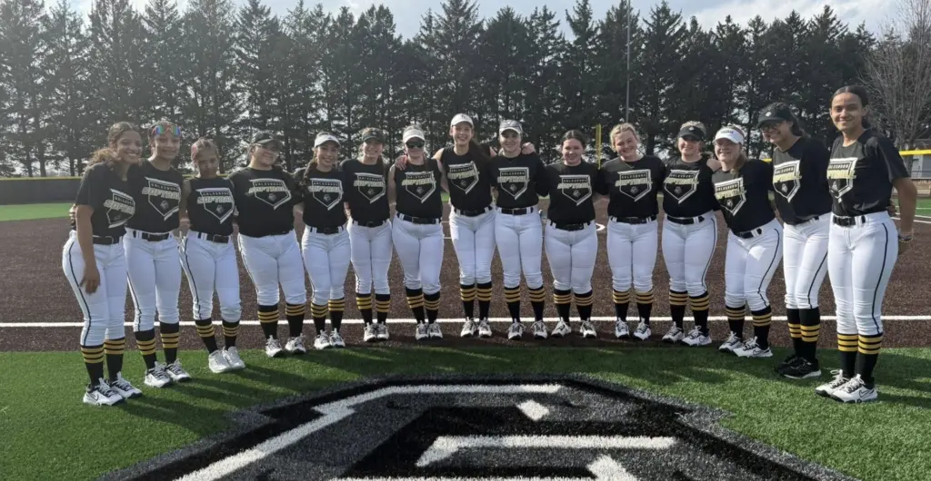 The 2026 Galesburg High School Silver Streaks softball team on the new turf field