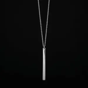Sterling Silver Vertical Bar Necklace