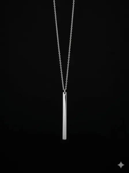 Sterling Silver Vertical Bar Necklace
