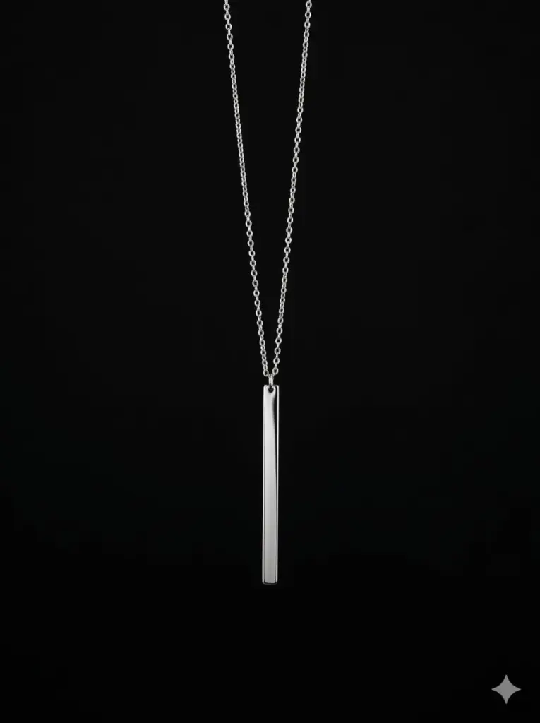 Sterling Silver Vertical Bar Necklace