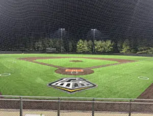 The Galesburg High School Silver Streaks baseball turf field, 2026 season