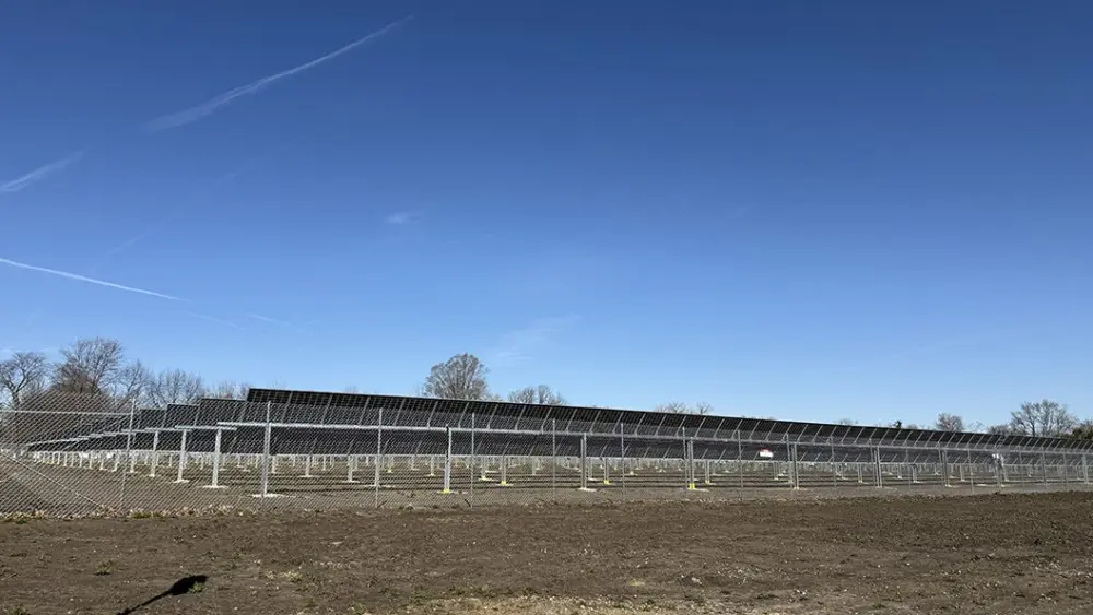 The Southside Community Solar project west of the Mary Davis Home in Galesburg, Illinois, 2026