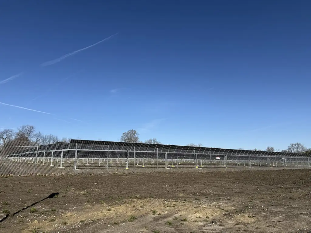 The Southside Community Solar project west of the Mary Davis Home in Galesburg, Illinois, 2026