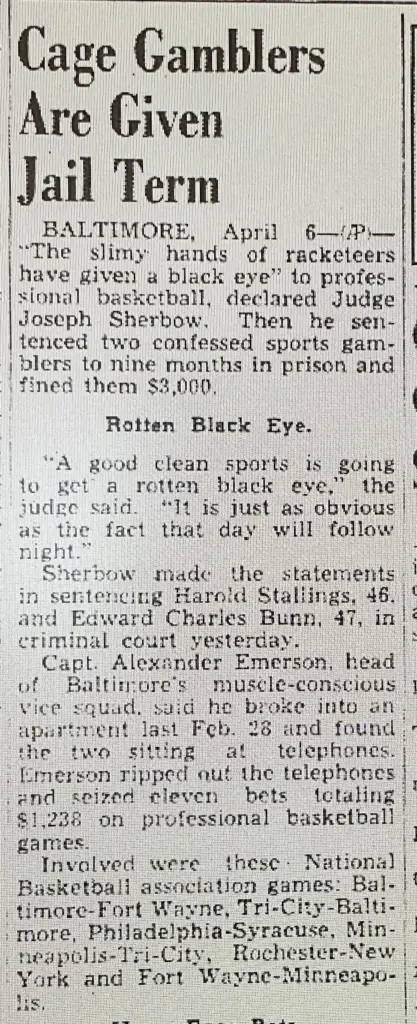 Cage Gamblers newspaper clipping