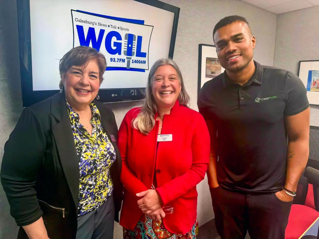Debbie Moehler, Alyssa Hart, and Victor Dantas at WGIL studios, April 16, 2026