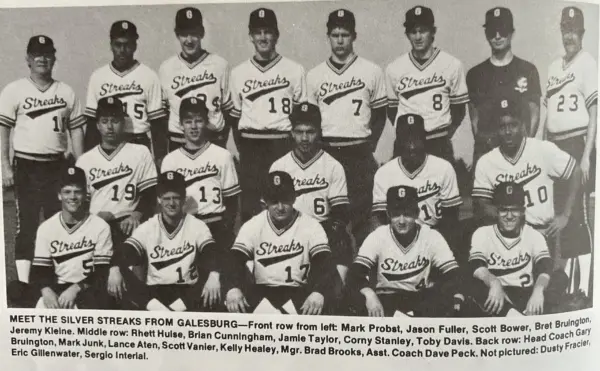 The 1987 Galesburg Silver Streaks baseball team, which reached the IHSA Elite 8.