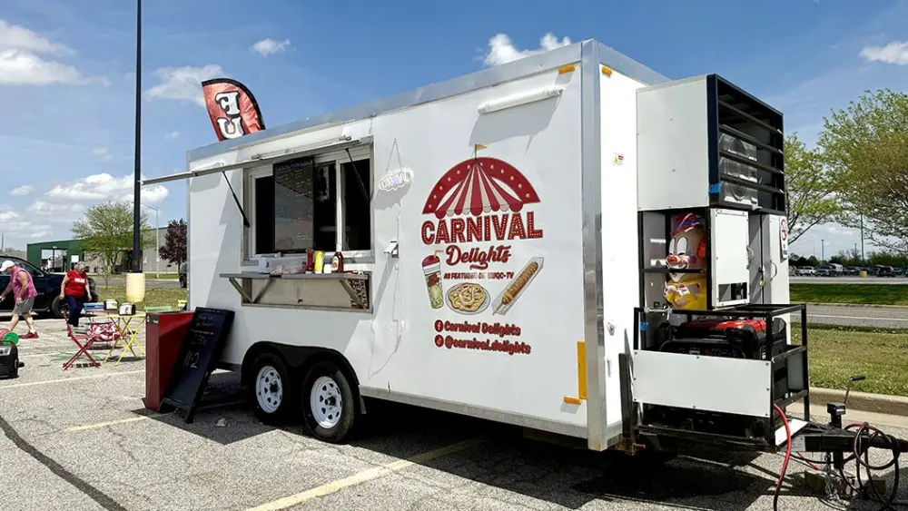 The Carnival Delights food truck parked at Walmart in Galesburg, Illinois, on April 23, 2026. Ready to repost the full corrected body when you are — new lead, closing paragraph added, 2018 reference moved to the end.