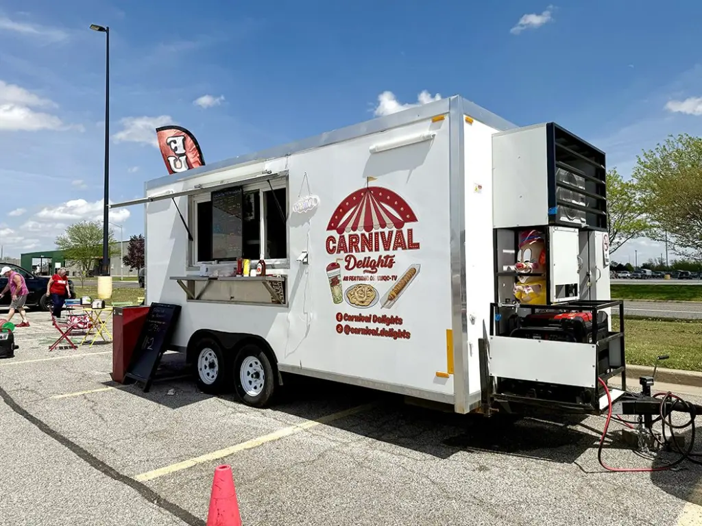 The Carnival Delights food truck parked at Walmart in Galesburg, Illinois, on April 23, 2026. Ready to repost the full corrected body when you are — new lead, closing paragraph added, 2018 reference moved to the end.