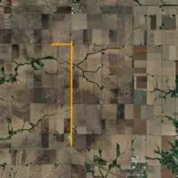 Aerial map showing the U.S. 150/Illinois 78 resurfacing project area between Laura and Brimfield, Illinois.