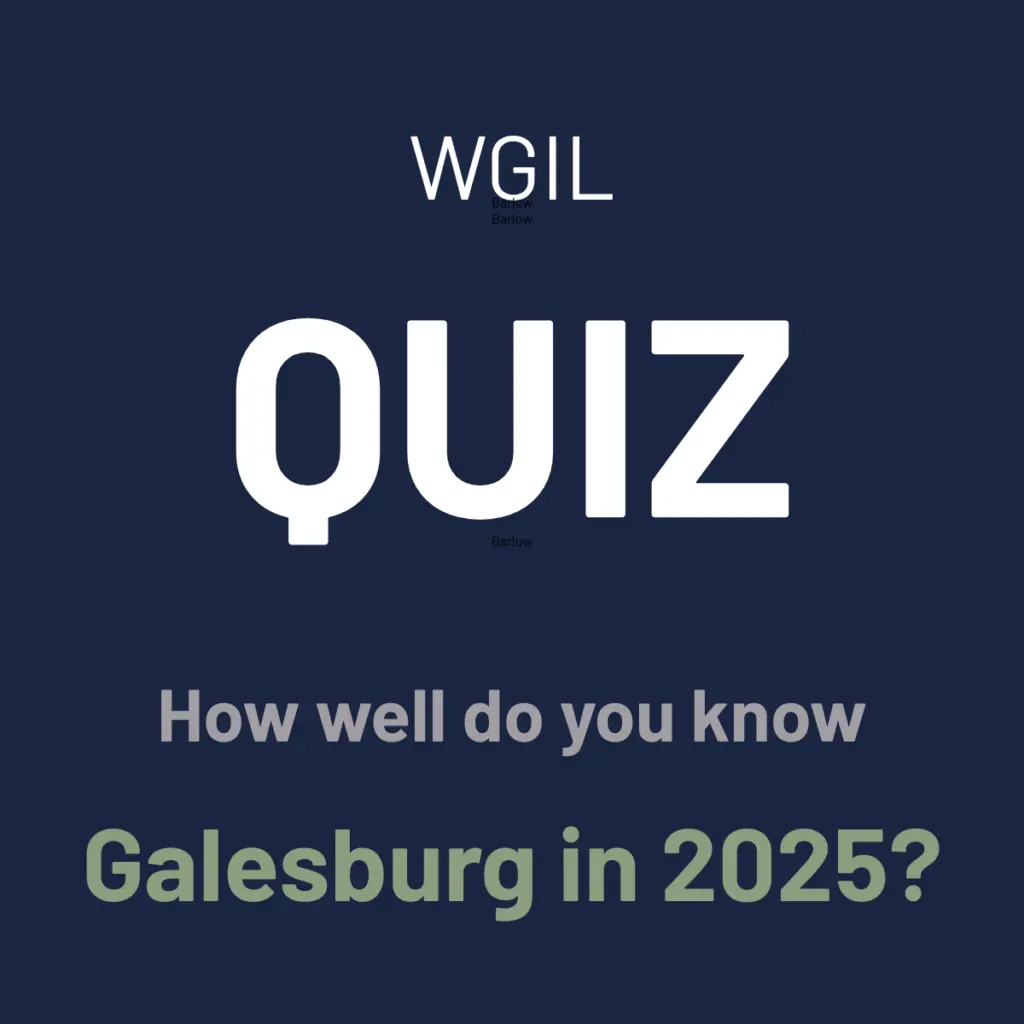 WGIL quiz graphic — How well do you know Galesburg in 2025?