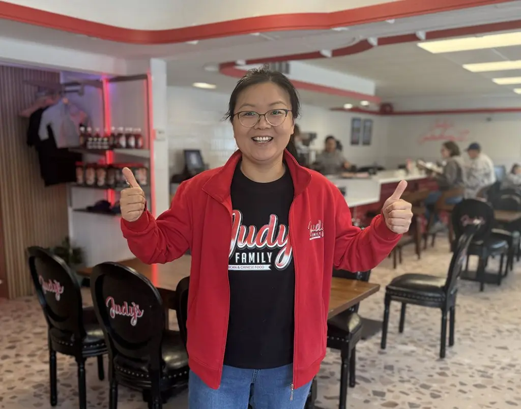 Judy Wang inside the renovated Judy's Family Cafe at 1195 N. Broad St. in Galesburg, Illinois