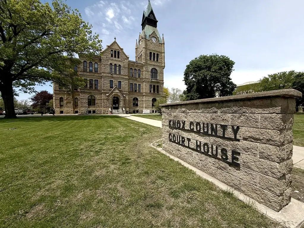 Knox County Courthouse in Galesburg, Illinois, May 7, 2026