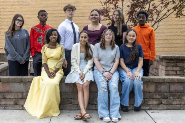 The Gale Scholars Class of 2030 group photo at Galesburg High School