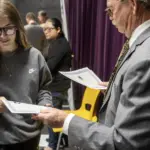 gale-scholars-class-of-2030-032: A scene from the Gale Scholars Class of 2030 induction ceremony, Tuesday, May 5, 2026, at Galesburg High School. (Photo courtesy Knox College)

