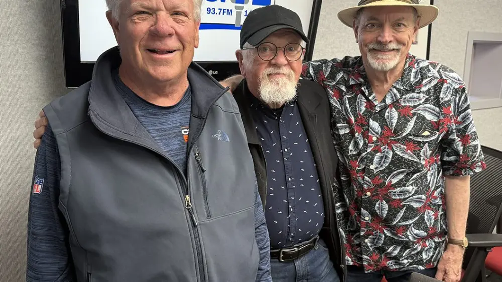 Reuel Owen, Bobby Dillard, and Harry Bulkeley of Second Mortgage and the Sofa Kings at WGIL, May 12, 2026