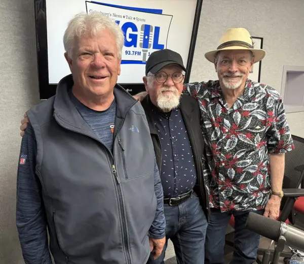 Reuel Owen, Bobby Dillard, and Harry Bulkeley of Second Mortgage and the Sofa Kings at WGIL, May 12, 2026