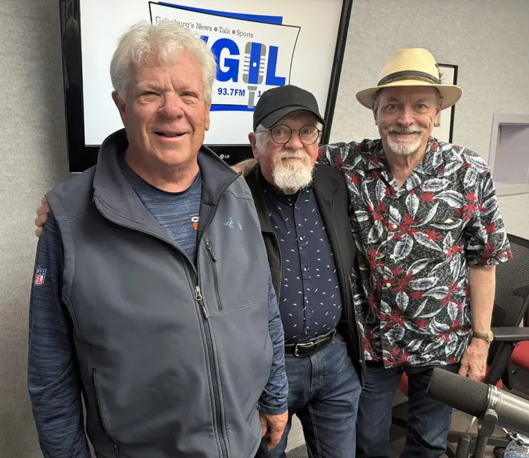 Reuel Owen, Bobby Dillard, and Harry Bulkeley of Second Mortgage and the Sofa Kings at WGIL, May 12, 2026