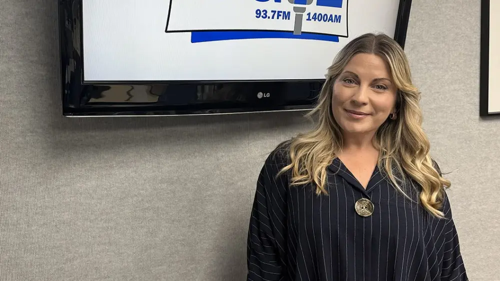 West End star Louise Dearman at WGIL studios in Galesburg, Illinois, May 15, 2026