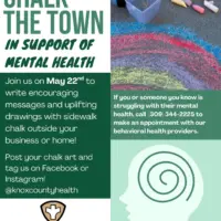 Knox County Chalk the Town Green Mental Health Awareness Month May 2026