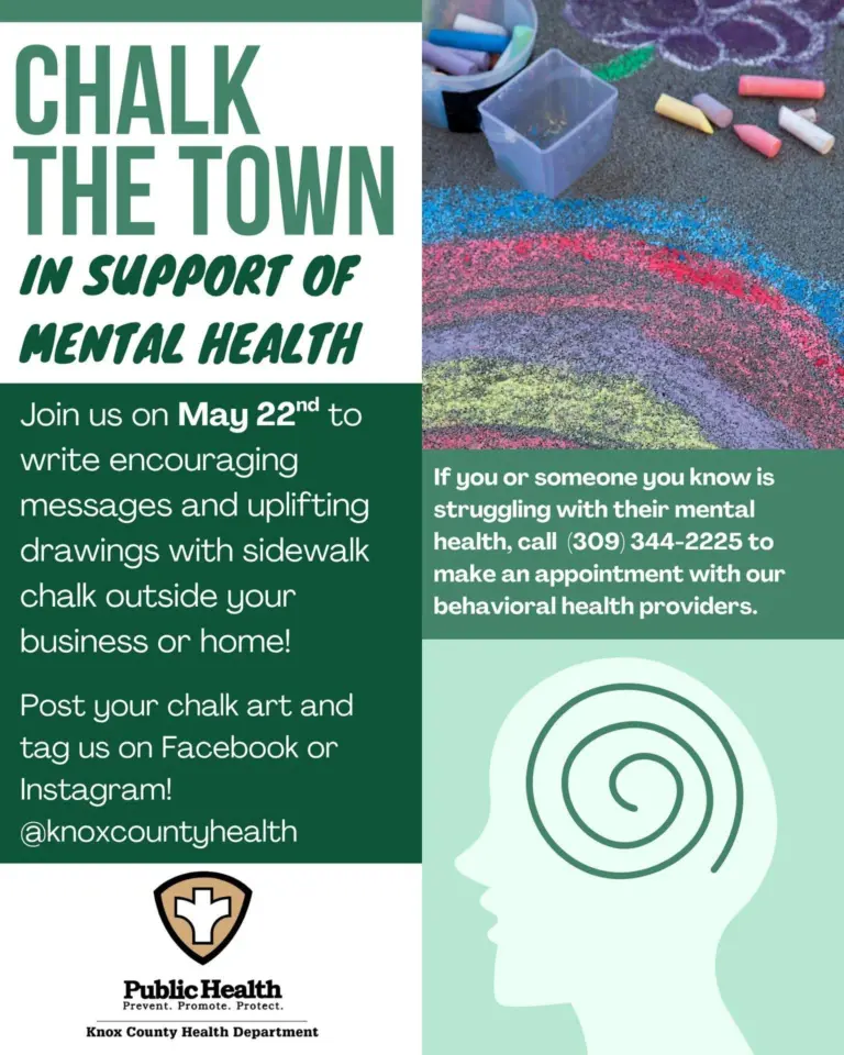 Knox County Chalk the Town Green Mental Health Awareness Month May 2026