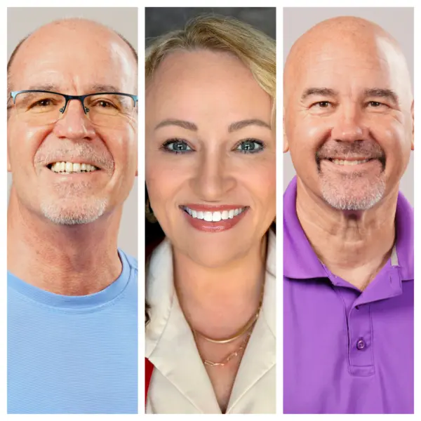 James Sanders, Becky Echelberger, and Mike Kratz, Carl Sandburg College's 2026 faculty adjunct faculty and staff member of the year award winners