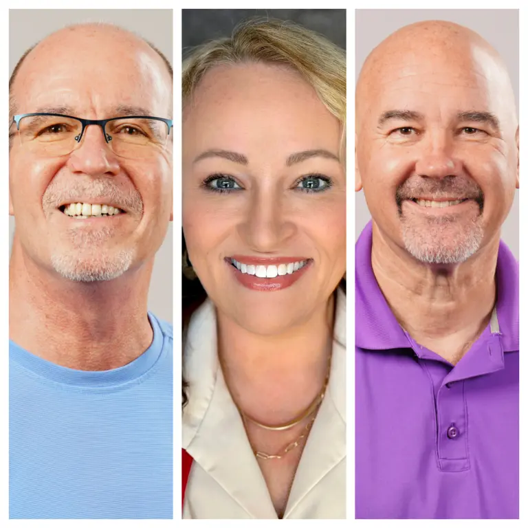 James Sanders, Becky Echelberger, and Mike Kratz, Carl Sandburg College's 2026 faculty adjunct faculty and staff member of the year award winners
