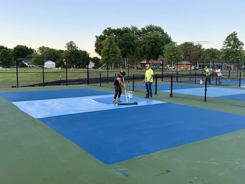 Rotary Park pickleball courts nearly done, open for play by end of next week