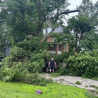 Monmouth Mayor Rod Davies, City Administrator Lew Steinbrecher — storm damage update