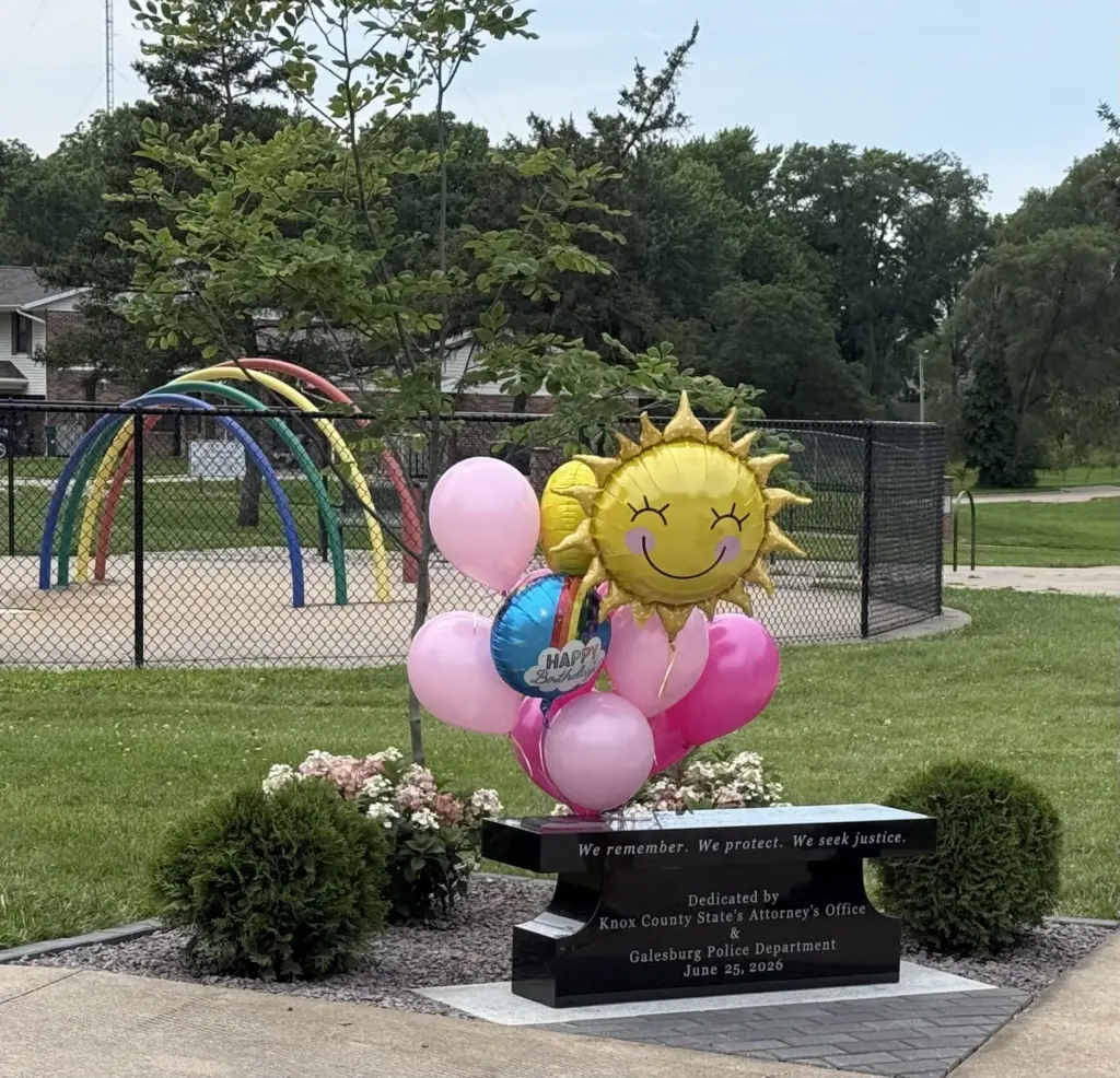‘Her life matters’ — Galesburg honors girl murdered at age 7 with memorial bench