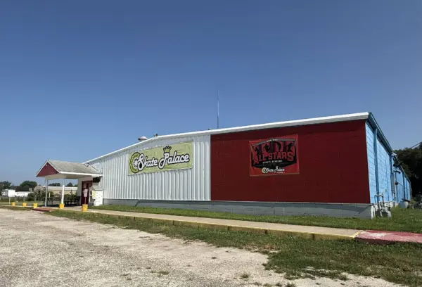 Exterior of the All Stars Sports Academy and former Skate Palace building at 1855 East Knox Street in Galesburg